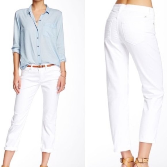 Lucky Brand White Cropped Jeans - Picture 1 of 14